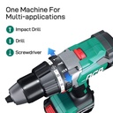 DCA 20V 13mm Cordless Brushless Hammer Drill Kit With 4.0Ah*1 & Charger & Handle