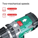 DCA 20V 13mm Cordless Brushless Hammer Drill Kit With 4.0Ah*2 & Charger & Handle