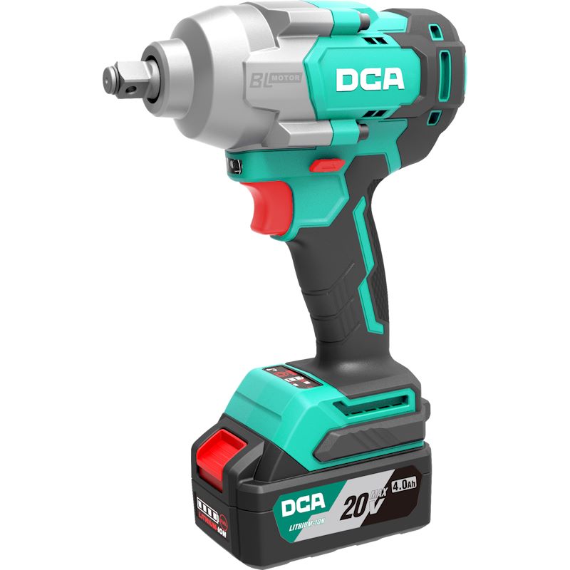 DCA 20V Brushless Impact Wrench 488nm Kit With 4.0Ah*1 & Charger