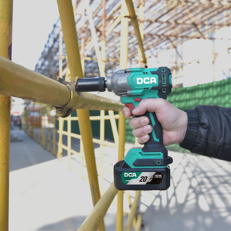DCA 20V Brushless Impact Wrench 488nm Kit With 4.0Ah*1 & Charger