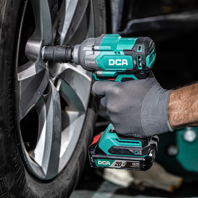 DCA 20V Brushless Impact Wrench 488nm Kit With 4.0Ah*2 & Charger