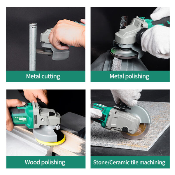 DCA 20V Cordless Brushless Angle Grinder (Tool Only) | Altiven Power Tools