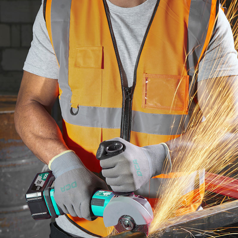 DCA 20V Cordless Brushless Angle Grinder (Tool Only) | Altiven Power Tools