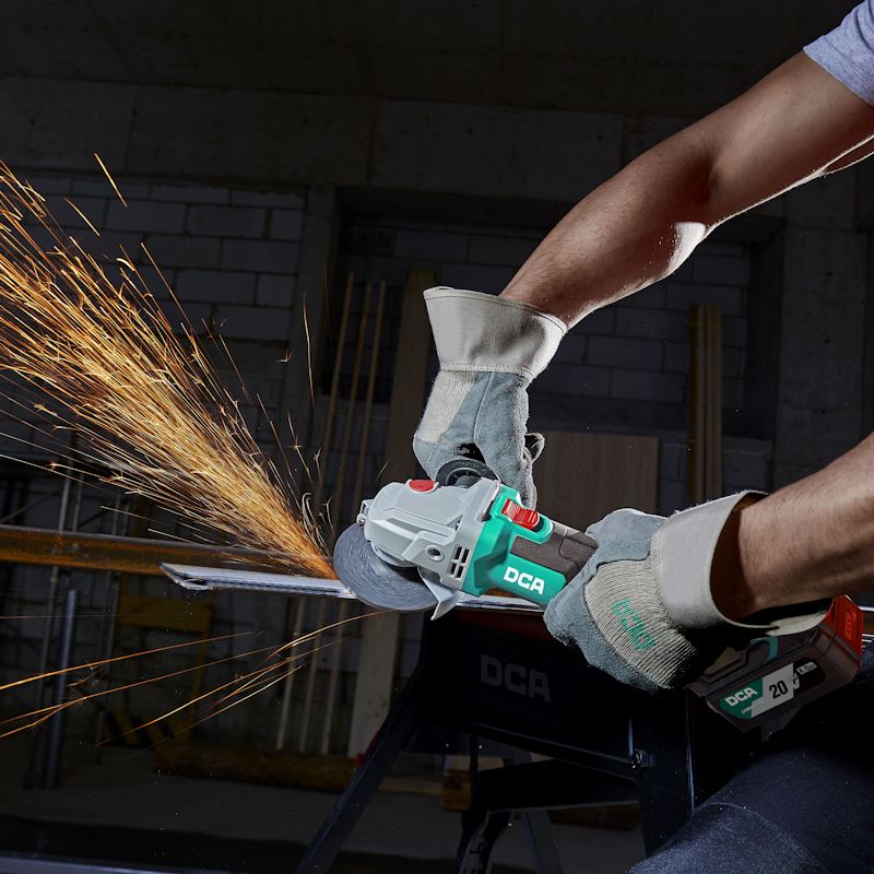 DCA 20V Cordless Brushless Angle Grinder (Tool Only) | Altiven Power Tools