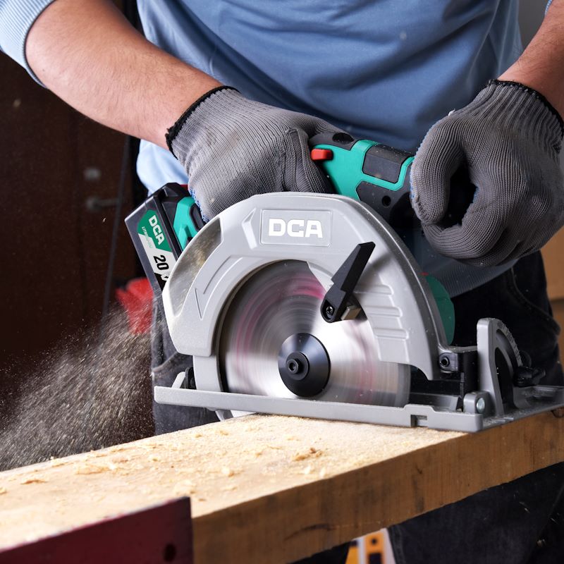 DCA 20V Cordless Brushless Circular Saw Kit 165mm With 4.0Ah*2 & Charger