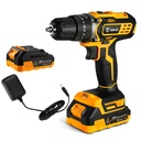 20V Cordless Impact Drill With 2pc 2.0Ah Battery & 1pc Charger - Box