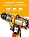 DEKO TOOLS 12V CORDLESS IMPACT DRILL, Rated Torque: 28N.m Torque Settings: 18+3 No Load Speed: 0-350/0-1350.