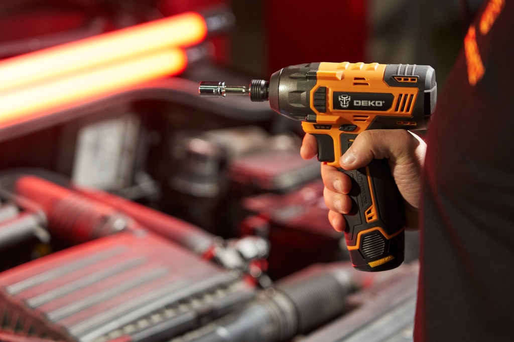 DEKO Tools 12V Cordless Impact Driver with 1pc 1.5Ah Battery & Charger ...