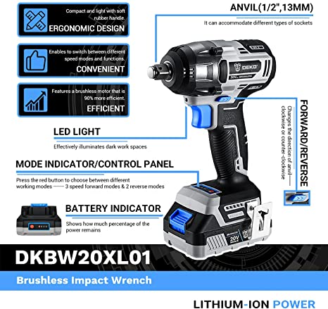 20V  BRUSHLESS WRENCH
（BODY ONLY）