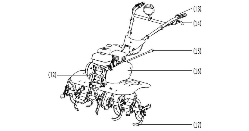 Petrol Cultivator 4800W (6.5HP), TOTAL TOOLS