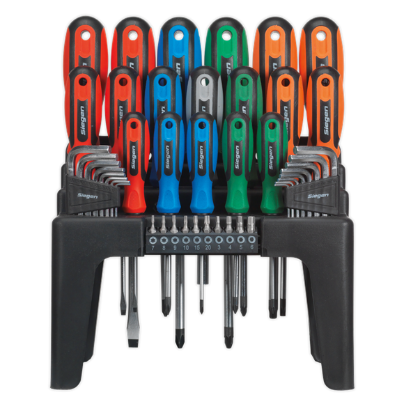 Screwdriver, Hex Key & Bit Set 44pc