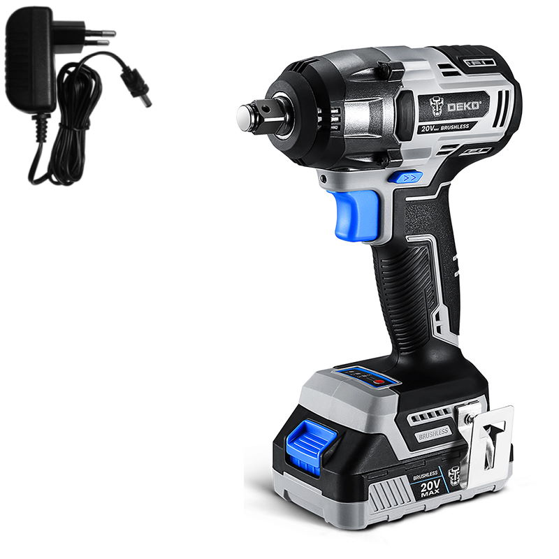 20V Cordless Brushless Impact Wrench With 1pc 2.0Ah Battery & 1pc Charger - Box DEKOPRO Tools