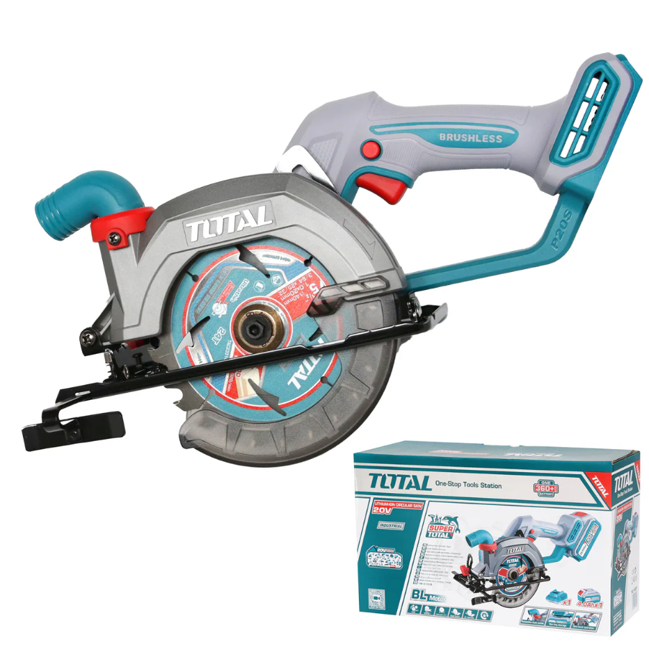 Cordless Brushless Circular Saw 20V 140mm, TOTAL TOOLS (Tool Only)