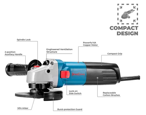 DongCheng DSM02-115 Industrial 710W 115mm Angle Grinder