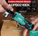 DCA ADPB02-10EK 12V Cordless Ratchet Wrench Kit – 45Nm