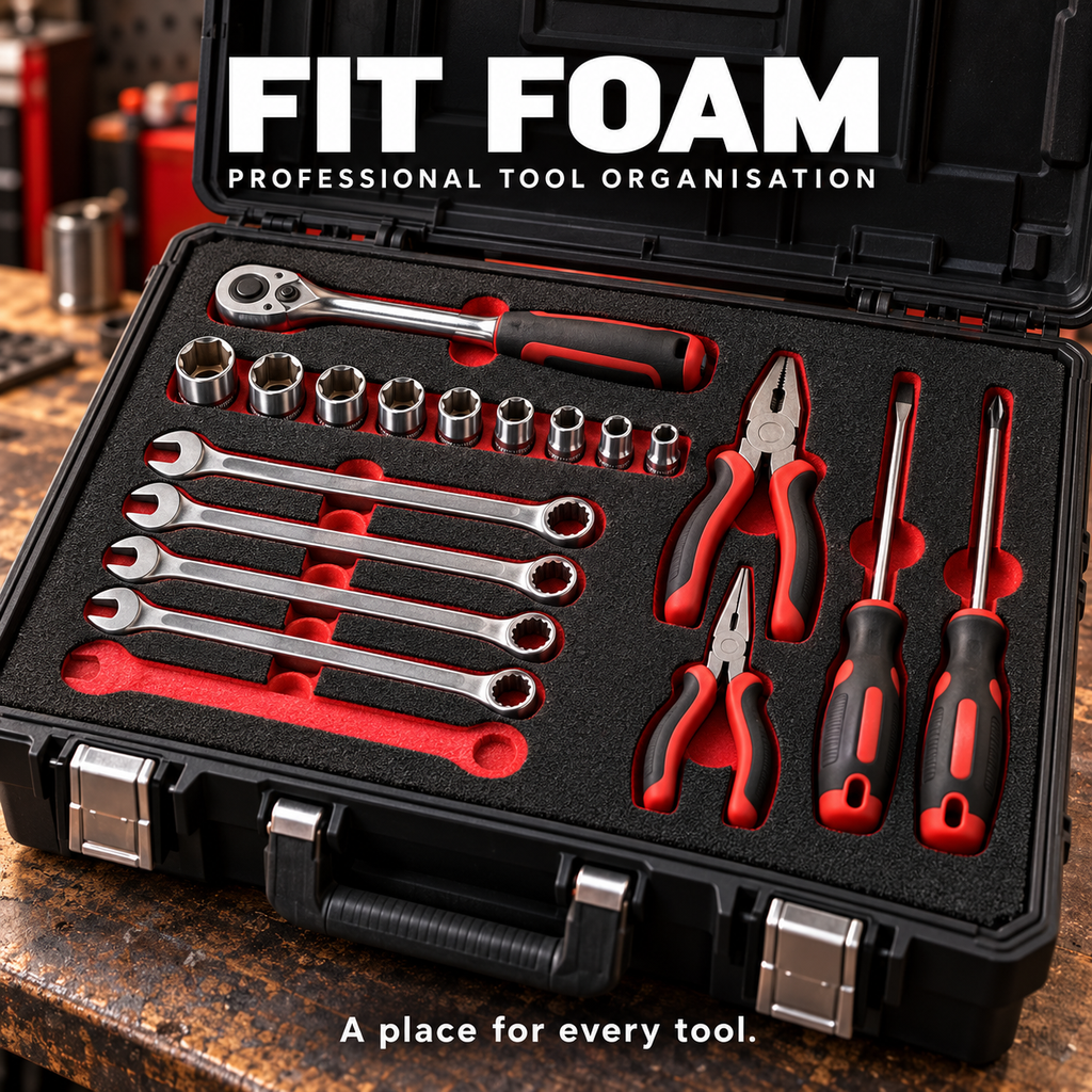 Foam Organiser Red/Black 1000 x 1000x 50mm