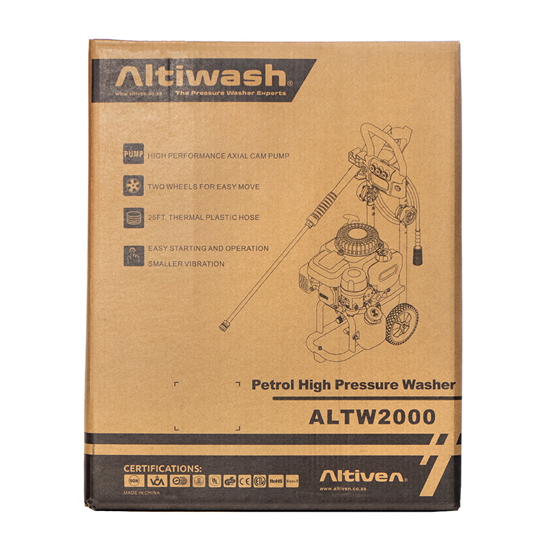 ALTIWASH® 4 Stroke Petrol Pressure Washer - Black Edition (2000PSI)