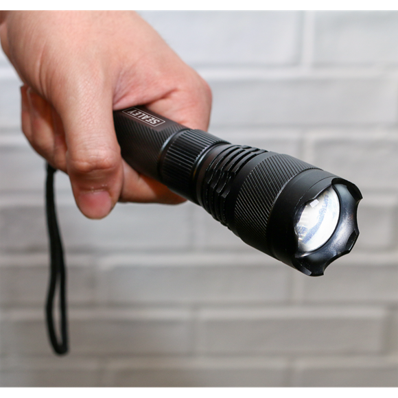 Aluminium Torch 10W CREE XPL LED Adj Focus R/Charge USB Port