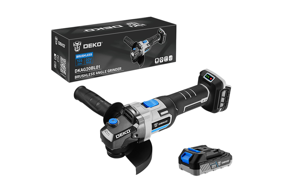 DKAG20BL01-S2 - Brushless Angle Grinder 115mm  incl.1 x 2.0Ah Battery and 1 x Charger