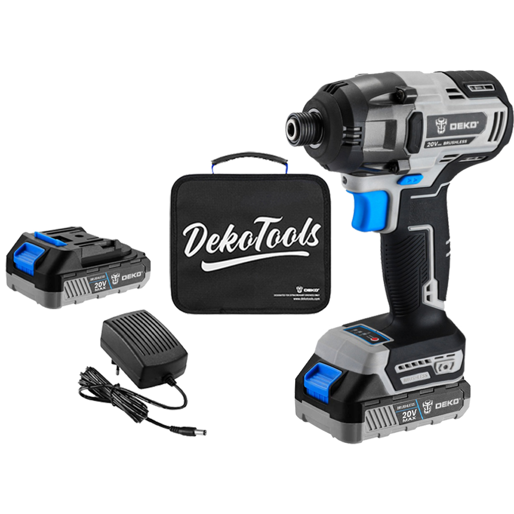 DKID20BL01-BS2 - Brushless Impact Driver  2x 2.0Ah + Charger + Bag 