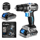 DKBL20ID01-H10S2 -  Brushless Impact Drill with2 pc 2.0Ah Lithium-ion Battery and 1 pc Charger 