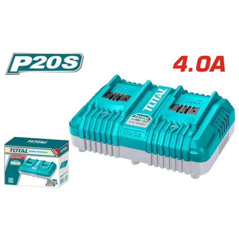 TOTAL TCLI2034 Industrial 20V Dual-Port Battery Charger