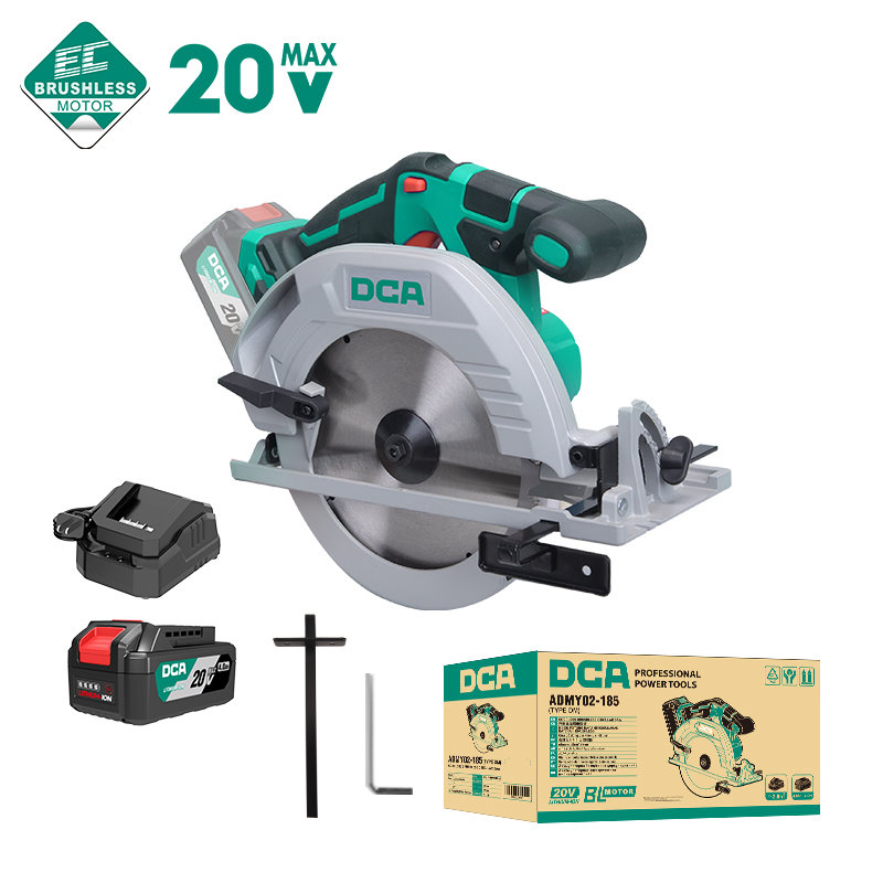 DCA 20V Cordless Brushless Circular Saw Kit 185mm With 4.0Ah*1 & Charger