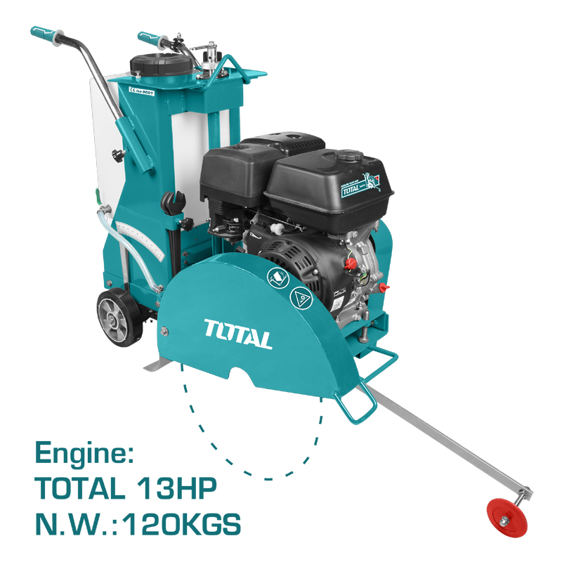Industrial Concrete Saw 13HP/9600W, Petrol, 120kgs, TOTAL TOOLS