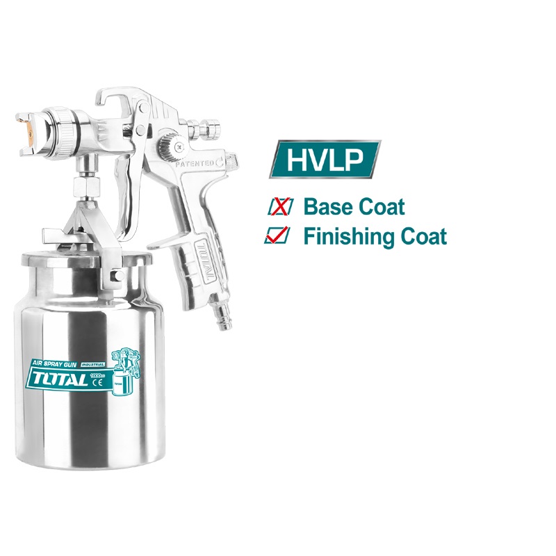TOTAL TAT11004 Industrial HVLP Spray Gun – 1000cc, 1.4mm