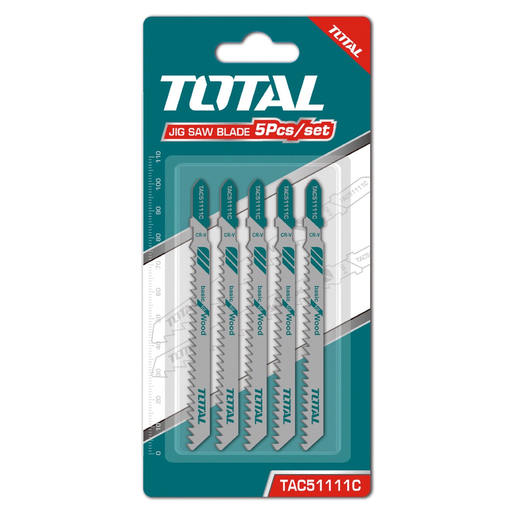 Jig Saw Blades For Wood 5Pcs 8TPI, TOTAL TOOLS