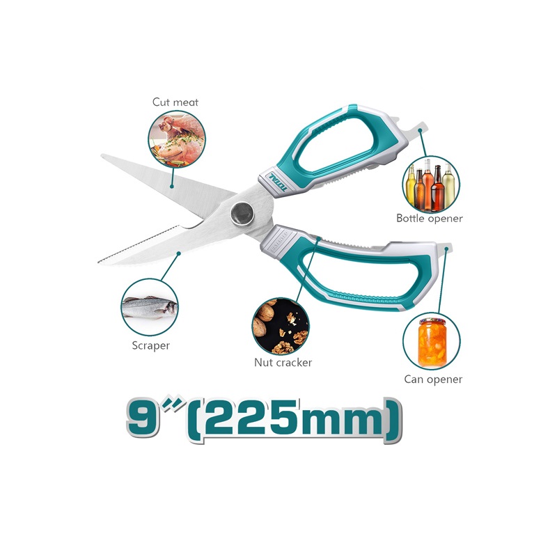 Kitchen Scissors 225mm (9"), TOTAL TOOLS
