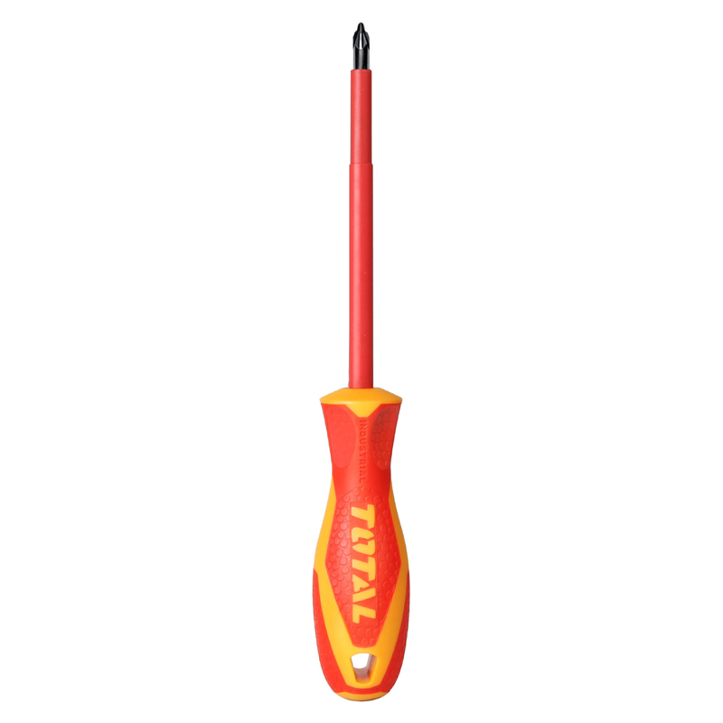 Screwdriver Insulated CR-V PZ2×100 Industrial, TOTAL TOOLS