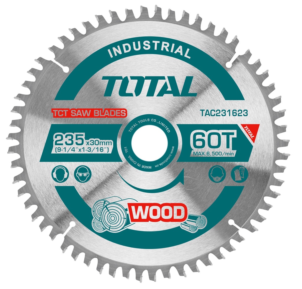 TCT Saw Blade 235mm 60T Industrial, TOTAL TOOLS