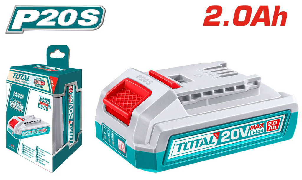 TOTAL TFBLI20011 Lithium-Ion Battery Pack – 20V, 2.0Ah