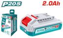 TOTAL TFBLI20011 Lithium-Ion Battery Pack – 20V, 2.0Ah
