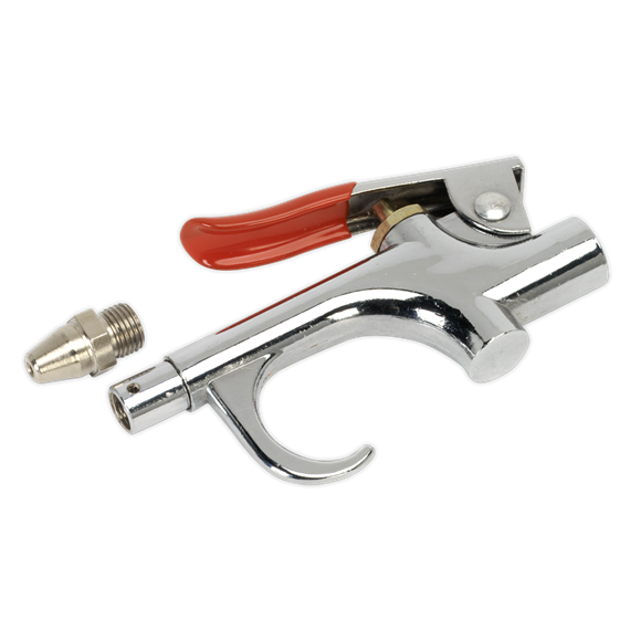 Air Blow Gun Palm Type - 1/4"BSP Air Inlet & Safety Nozzle, SEALEY UK
