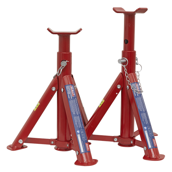 Axle Stands (Pair) 2tonne Capacity per Stand - Folding Type, SEALEY UK