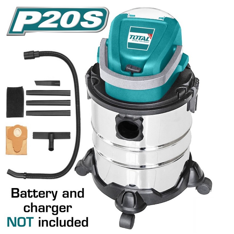 Cordless Vacuum Cleaner 20V, TOTAL TOOLS