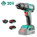 DCA 20V 13mm Cordless Brushless Hammer Drill Kit With 2.0Ah*2 & Charger