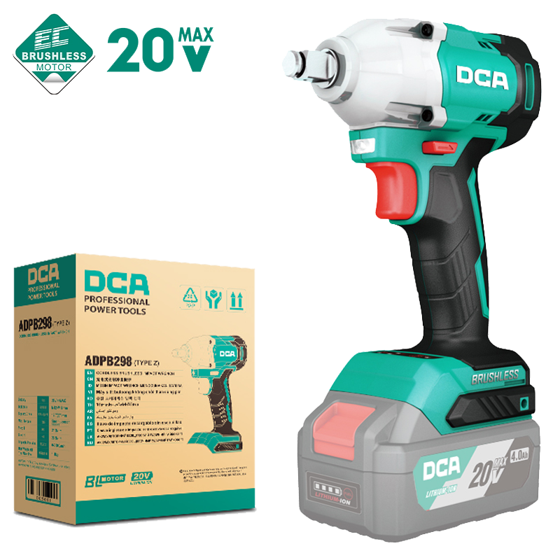 DCA 20V Brushless Impact Wrench 298nm (Tool Only)