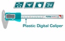 Plastic Digital Caliper 0-150mm (0-6"), TOTAL TOOLS