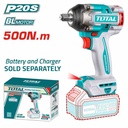 TOTAL TIWLI20501 Brushless Cordless Impact Wrench – 20V, 500Nm | Tool Only