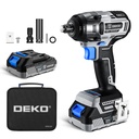 20V DEKO Tools Cordless, Brushless
Wrench Tool with 2 pc 2.0Ah Lithium-ion Battery and 1 pc Charger. In DEKO Tools
bag.