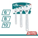 3 Pcs Adjustable Wrench Set, TOTAL TOOLS