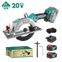 DCA 20V Cordless Brushless Circular Saw Kit 140mm With 4.0Ah*2 & Charger