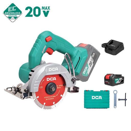 [ADZE125DM] DCA 20V Cordless Brushless Marble Cutter 125mm Kit With 4.0Ah*1 & Charger