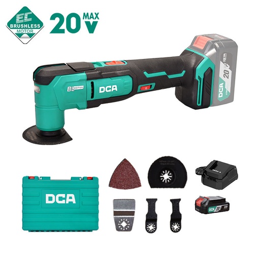 [ADMD20DM] DCA 20V Cordless Brushless Oscillating Multi-Tool Kit With 2.0Ah*1 & Charger