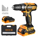 DEKO 20V Cordless Drill with accessories and 2pc
Battery & 1pc Charger - in a DEKO case